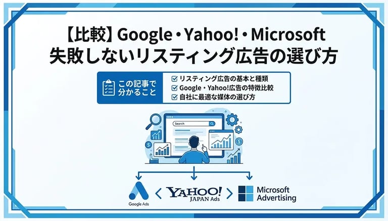 リスティング広告の種類と特徴を徹底解説!押さえておきたい媒体の選び方とポイント