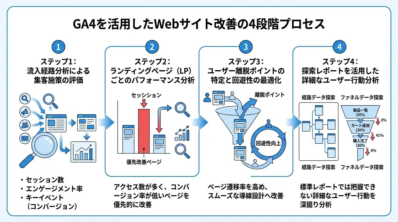 【実践】Googleアナリティクスを活用したWebサイト改善の手順