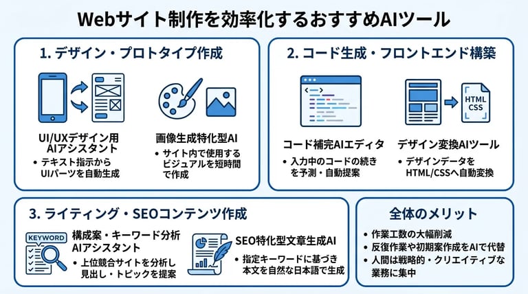 Webサイト制作を効率化するおすすめAIツール