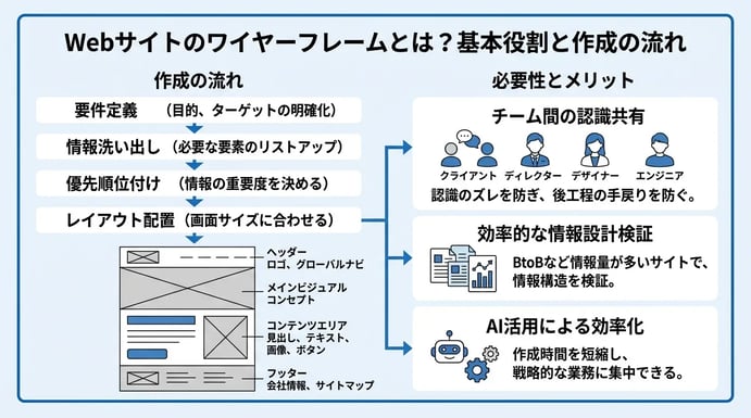 Webサイトのワイヤーフレームとは？基本役割と作成の流れ