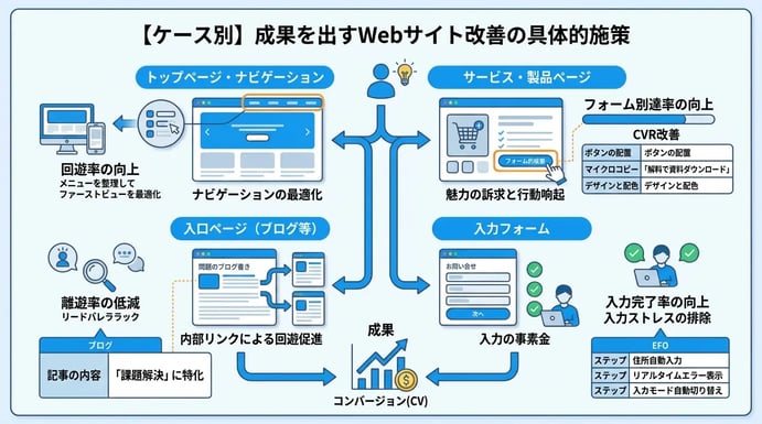 【ケース別】成果を出すWebサイト改善の具体的施策