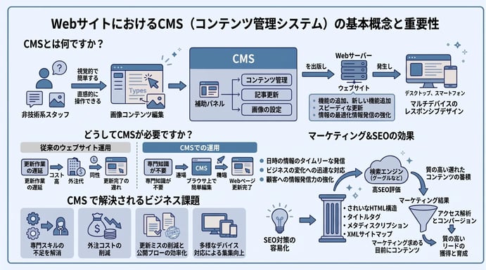 WebサイトにおけるCMS（コンテンツ管理システム）の基本概念と重要性