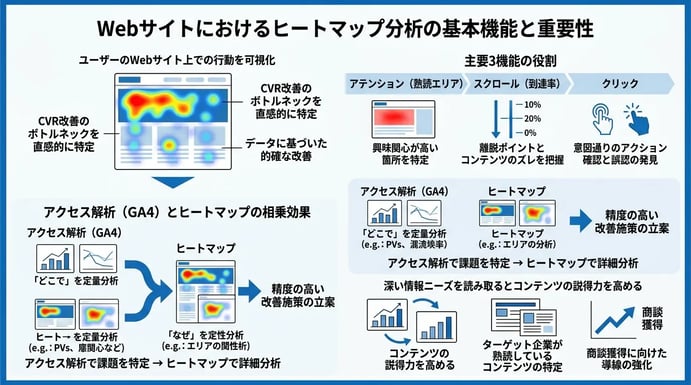 Webサイトにおけるヒートマップ分析の基本機能と重要性