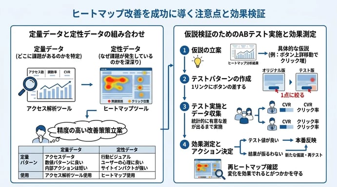 ヒートマップ改善を成功に導く注意点と効果検証