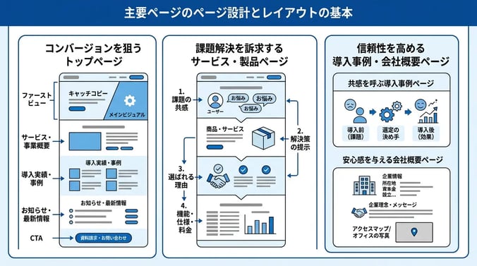 主要ページのページ設計とレイアウトの基本