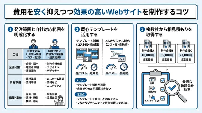 費用を安く抑えつつ効果の高いWebサイトを制作するコツ
