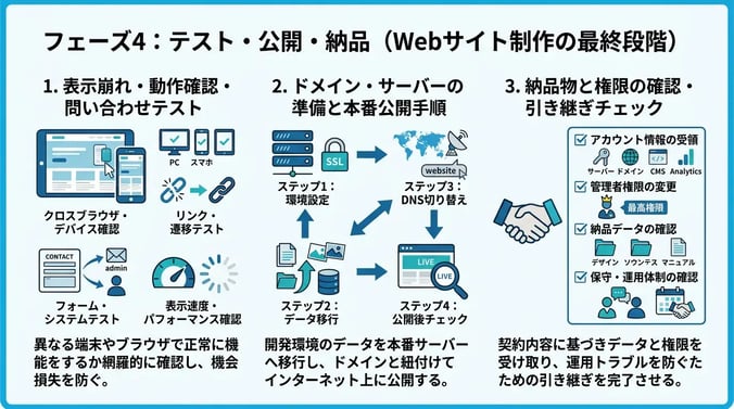 フェーズ4：テスト・公開・納品