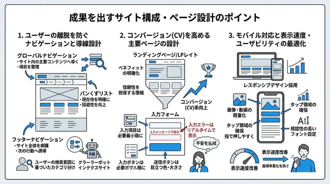 成果を出すサイト構成・ページ設計のポイント