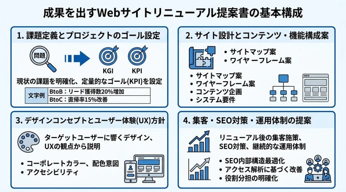 成果を出すWebサイトリニューアル提案書の基本構成