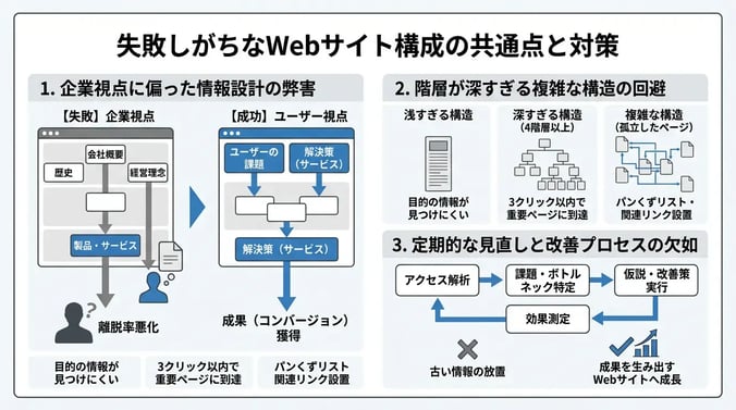 失敗しがちなWebサイト構成の共通点と対策