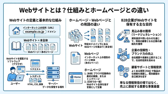 Webサイトとは？仕組みとホームページとの違い