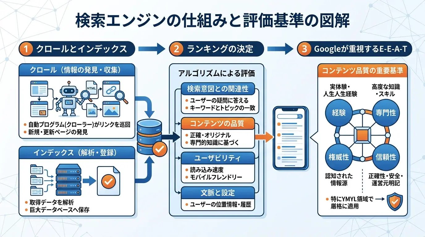 検索エンジンが順位を決める仕組み