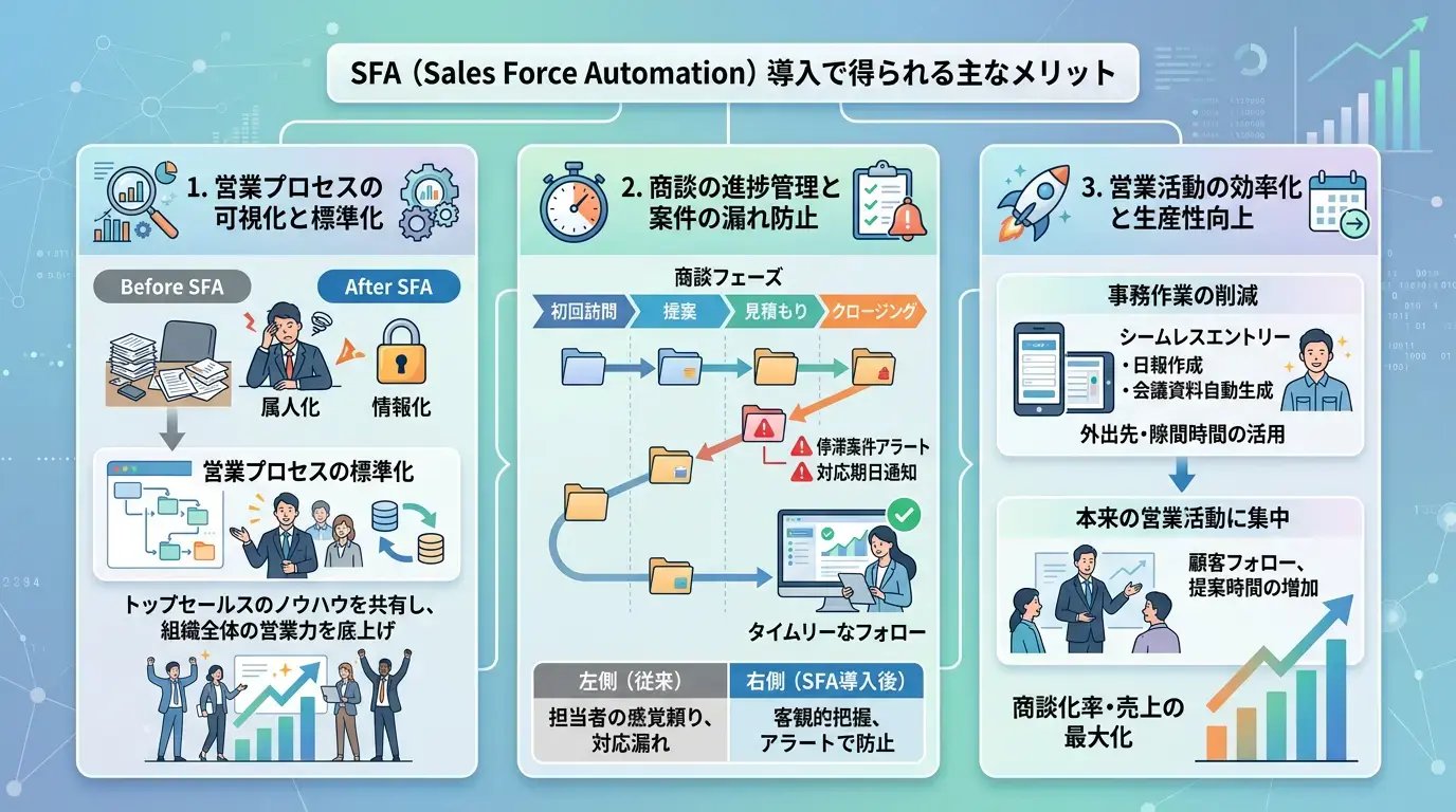 SFAとは？営業支援システムの導入メリットと活用のコツ
