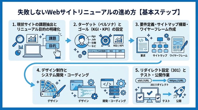 失敗しないWebサイトリニューアルの進め方【基本ステップ】