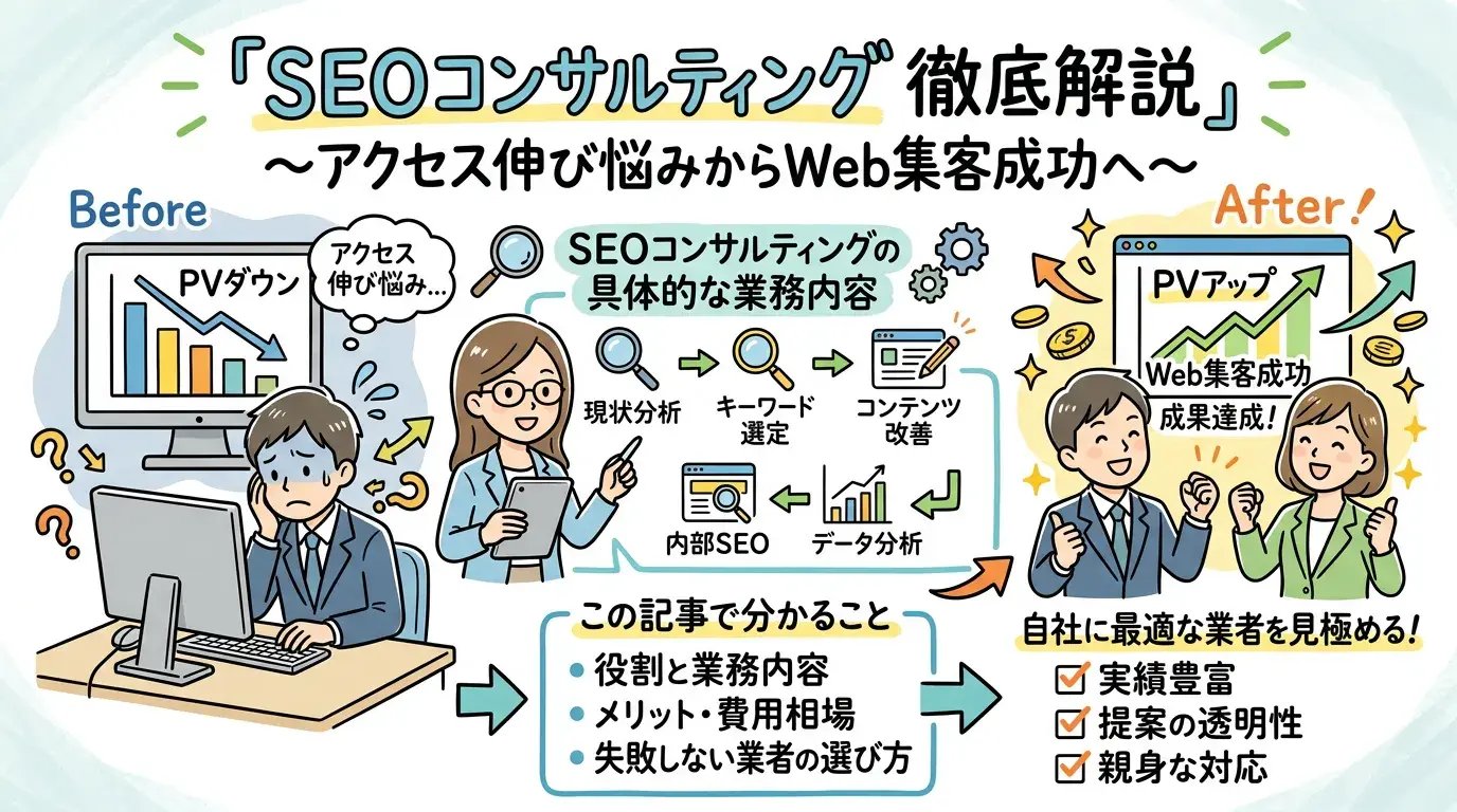 SEOコンサルティングとは？具体的な業務内容と自社に合う業者の見極め方